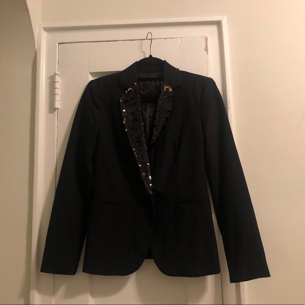Two Toned Sequin Blazer